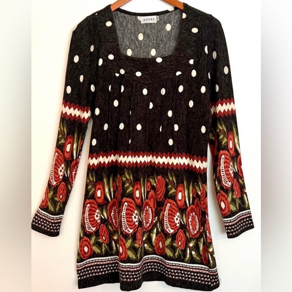 Adore Long Sleeve Sweater - Tunic Dress - Size Medium